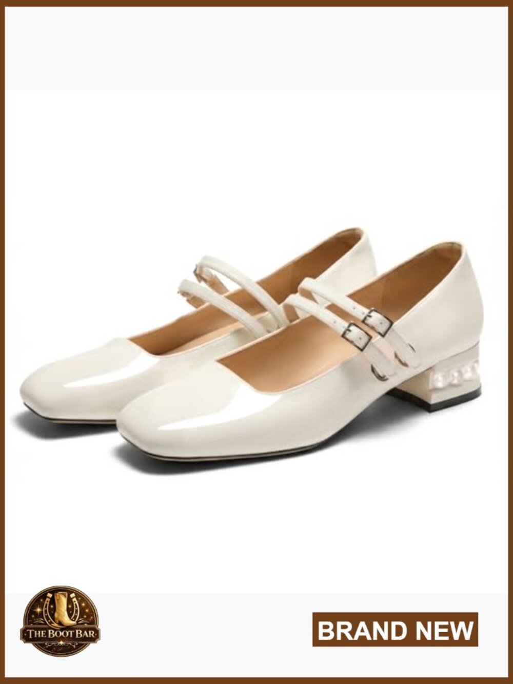 Low Block Heel Mary Jane Pumps Square Toe Slip On Dress Shoes - Picture 4 of 7